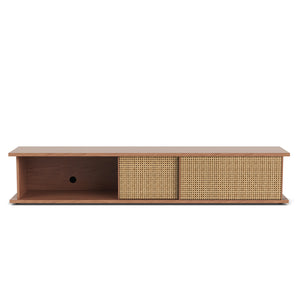 Plank Cane Low Media Unit - 83"