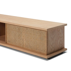 Plank Cane Low Media Unit - 83"