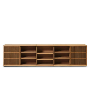 Plank Slatted Office Sideboard - 117.5"