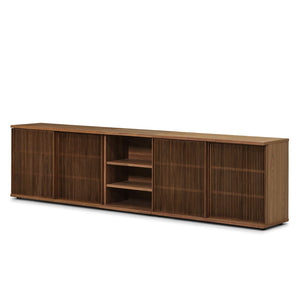 Plank Slatted Office Sideboard - 117.5"