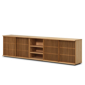 Plank Slatted Office Sideboard - 117.5"