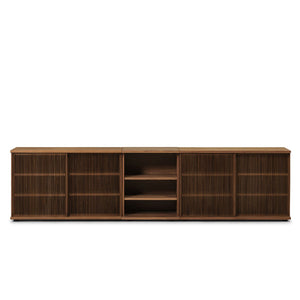 Plank Slatted Office Sideboard - 117.5"