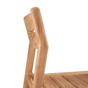 Jack Teak Outdoor Dining Chair No Armrest