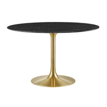 Load image into Gallery viewer, Round Tulip Dining Table - Gold Base - Hausful