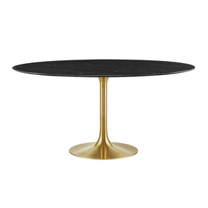 Round Tulip Dining Table - Gold Base - Hausful