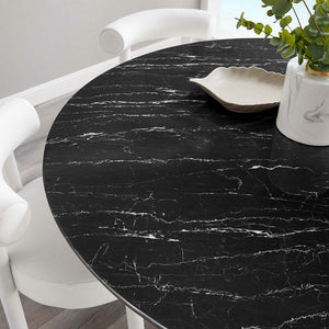 Round Tulip Dining Table - Gold Base - Hausful
