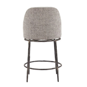 Norm Swivel Counter Stool - Grey