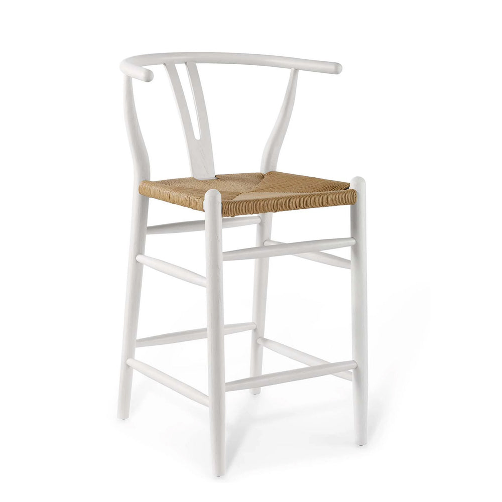 White wishbone bar discount stool