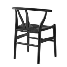 Load image into Gallery viewer, Wishbone Chair - Black with Black Rope Seat