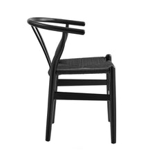 Load image into Gallery viewer, Wishbone Chair - Black with Black Rope Seat