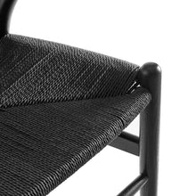 Load image into Gallery viewer, Wishbone Chair - Black with Black Rope Seat