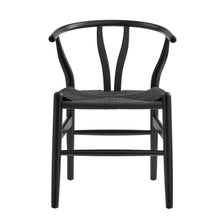 Load image into Gallery viewer, Wishbone Chair - Black with Black Rope Seat