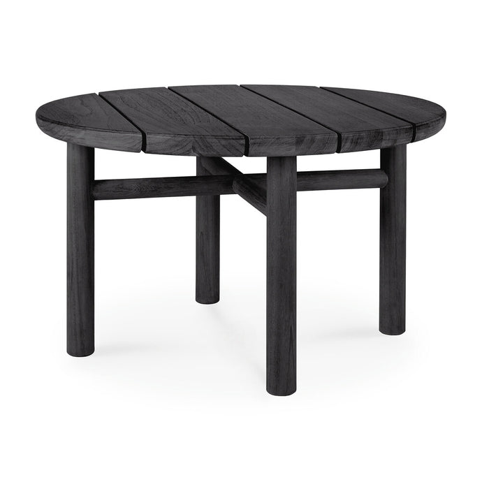 Black Teak Quatro Outdoor Side Table - Hausful