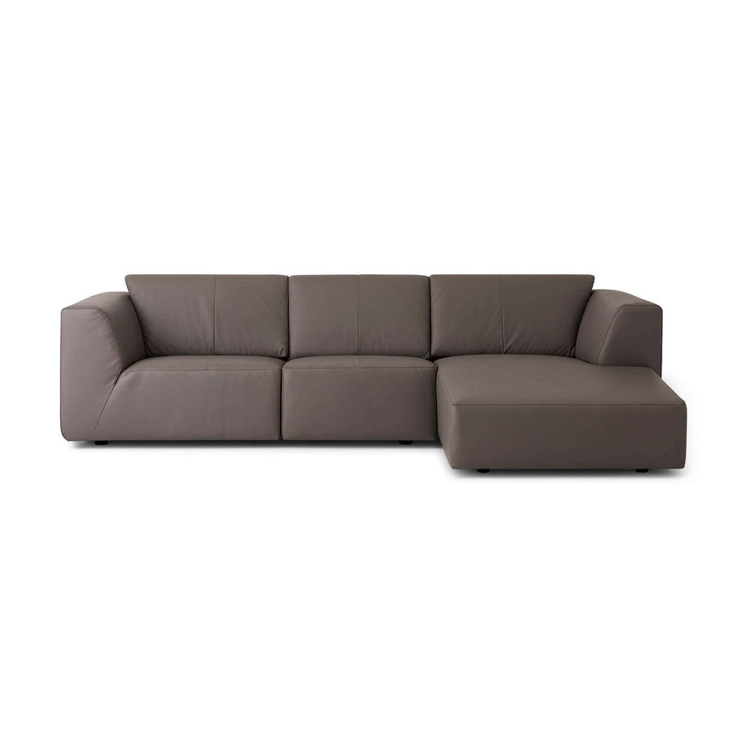 Morten Sectional Sofa with Chaise - Leather - Hausful - Modern Furniture, Lighting, Rugs and Accessories (4470216818723)