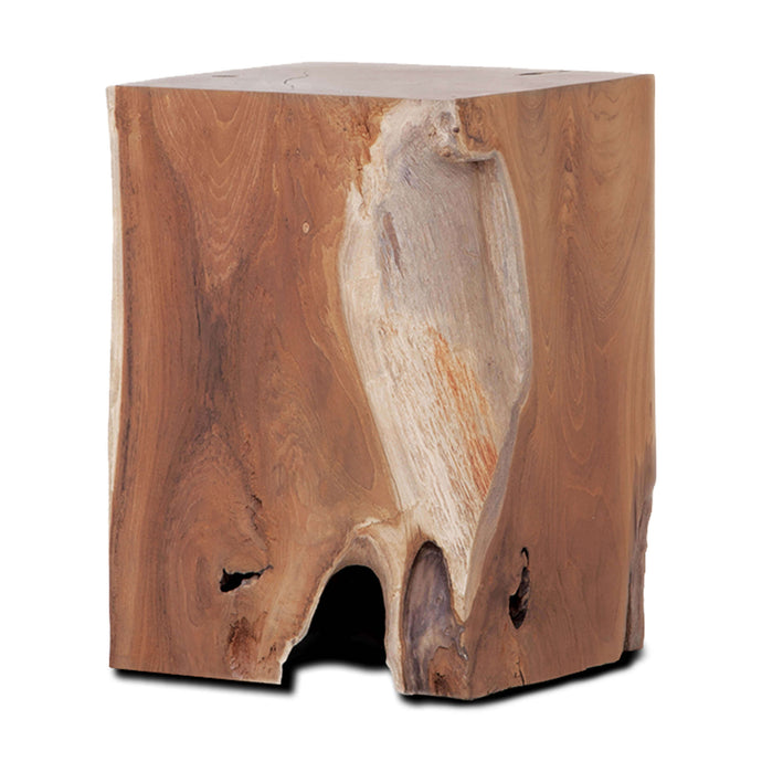 Solid Teak Wood Stool - Rectangle - Hausful - Modern Furniture, Lighting, Rugs and Accessories (4470216359971)