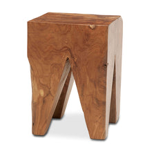 Load image into Gallery viewer, Solid Teak Wood Stool - Square - Hausful - Modern Furniture, Lighting, Rugs and Accessories (4470216425507)