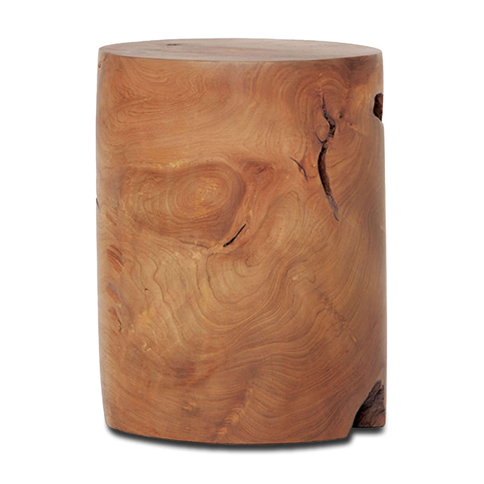 Solid Teak Wood Stool - Cylinder - Hausful - Modern Furniture, Lighting, Rugs and Accessories (4470216327203)