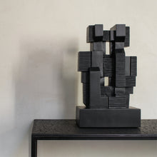 Load image into Gallery viewer, Mahogany Black Block Sculpture - Hausful