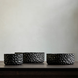 Black Chopped Bowls - Set of 3 - Hausful