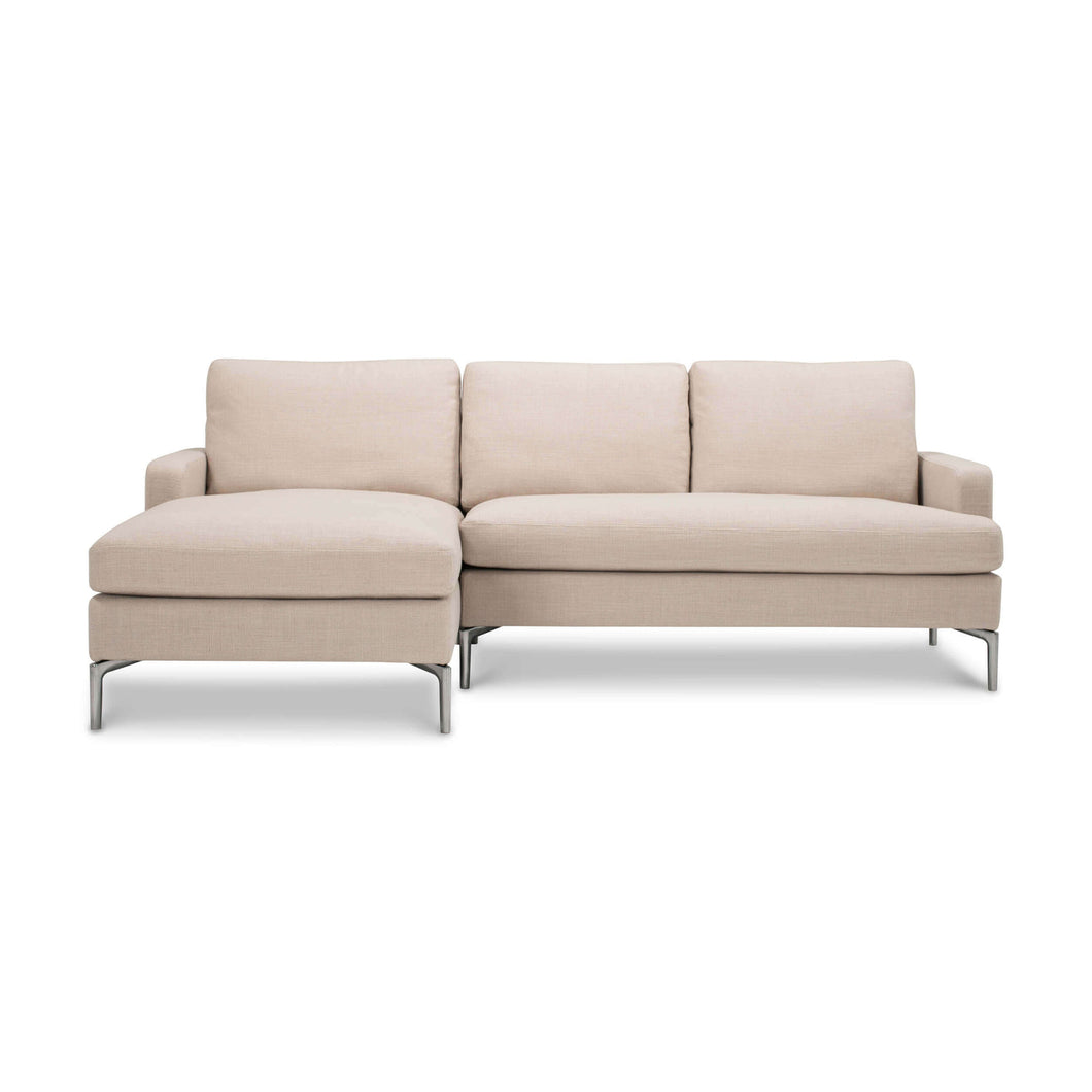 Eve 2-Piece Sectional Sofa with Chaise - Fabric - Hausful - Modern Furniture, Lighting, Rugs and Accessories (4470216622115)