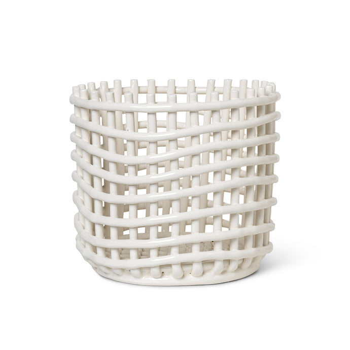 Ceramic Basket - Hausful - Modern Furniture, Lighting, Rugs and Accessories