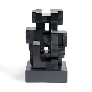 Mahogany Black Block Sculpture - Hausful