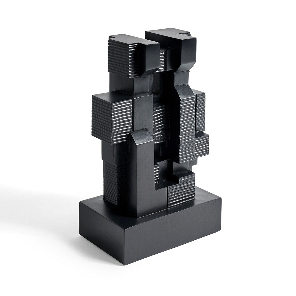 Mahogany Black Block Sculpture - Hausful