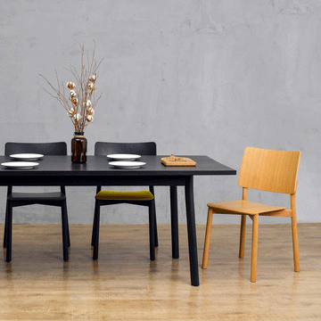 Scandi black dining best sale chair