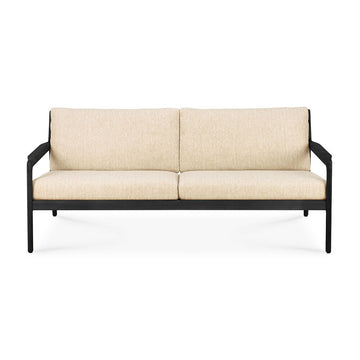 Black Teak Jack Outdoor Sofa - 2 seater - Hausful
