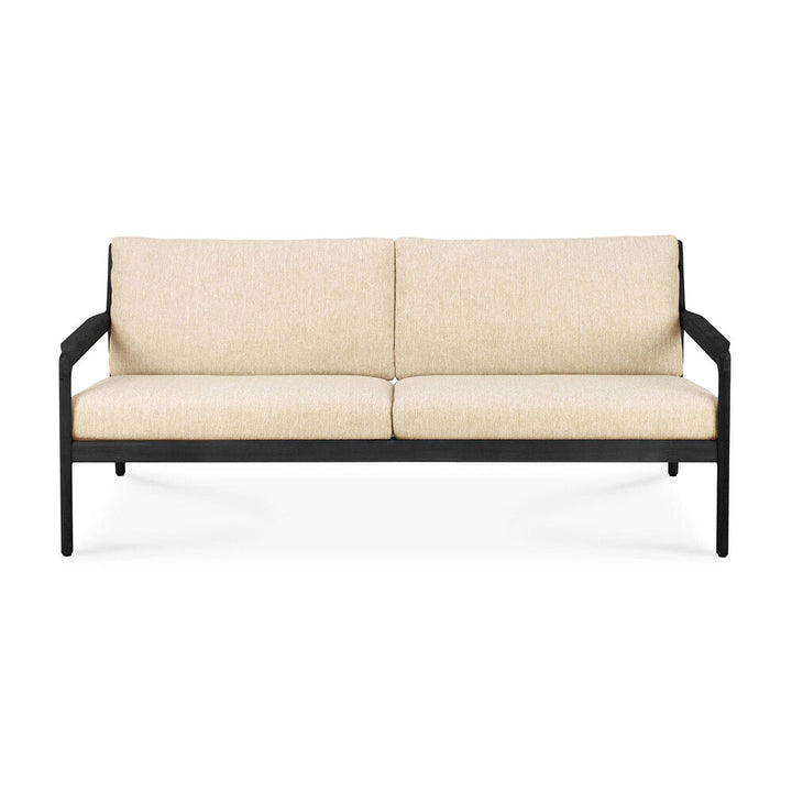 Black Teak Jack Outdoor Sofa - 2 seater - Hausful
