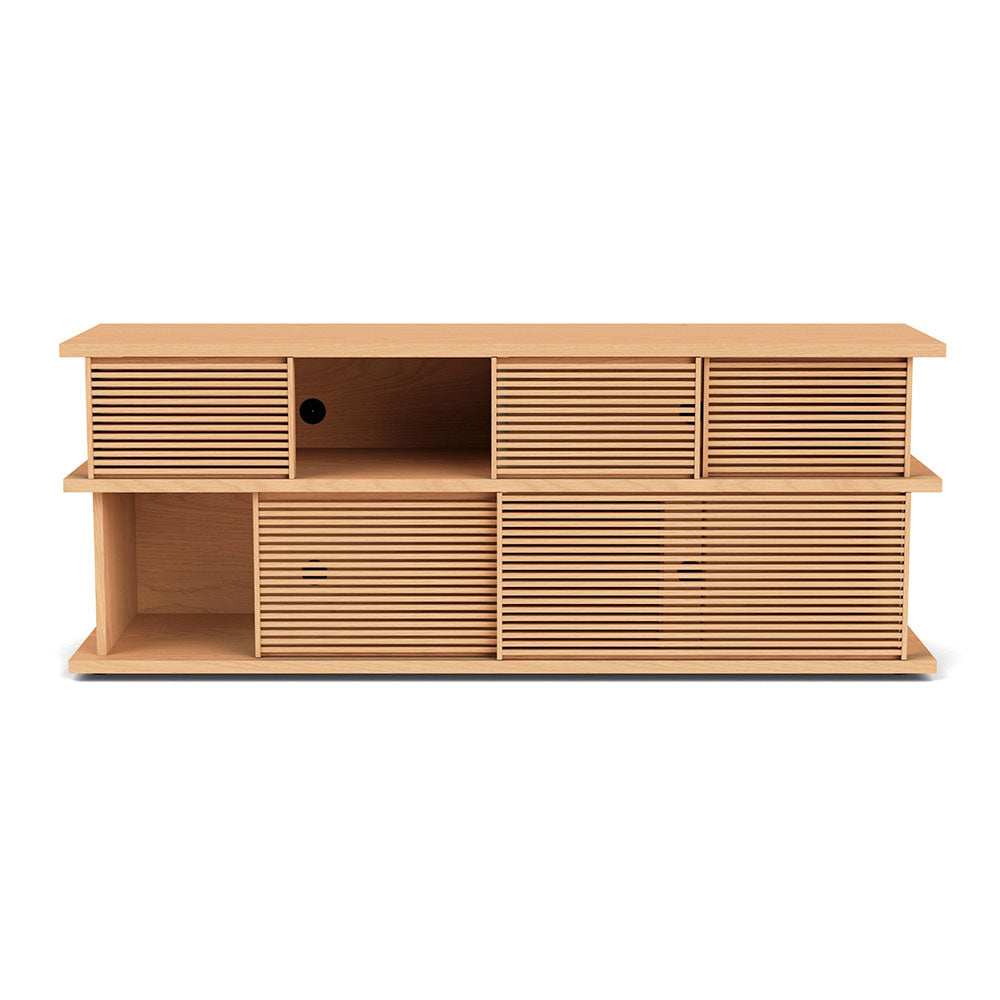 Plank 65” High Slat Media Unit - Hausful