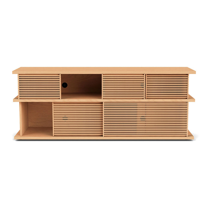 Plank 65” High Slat Media Unit - Hausful