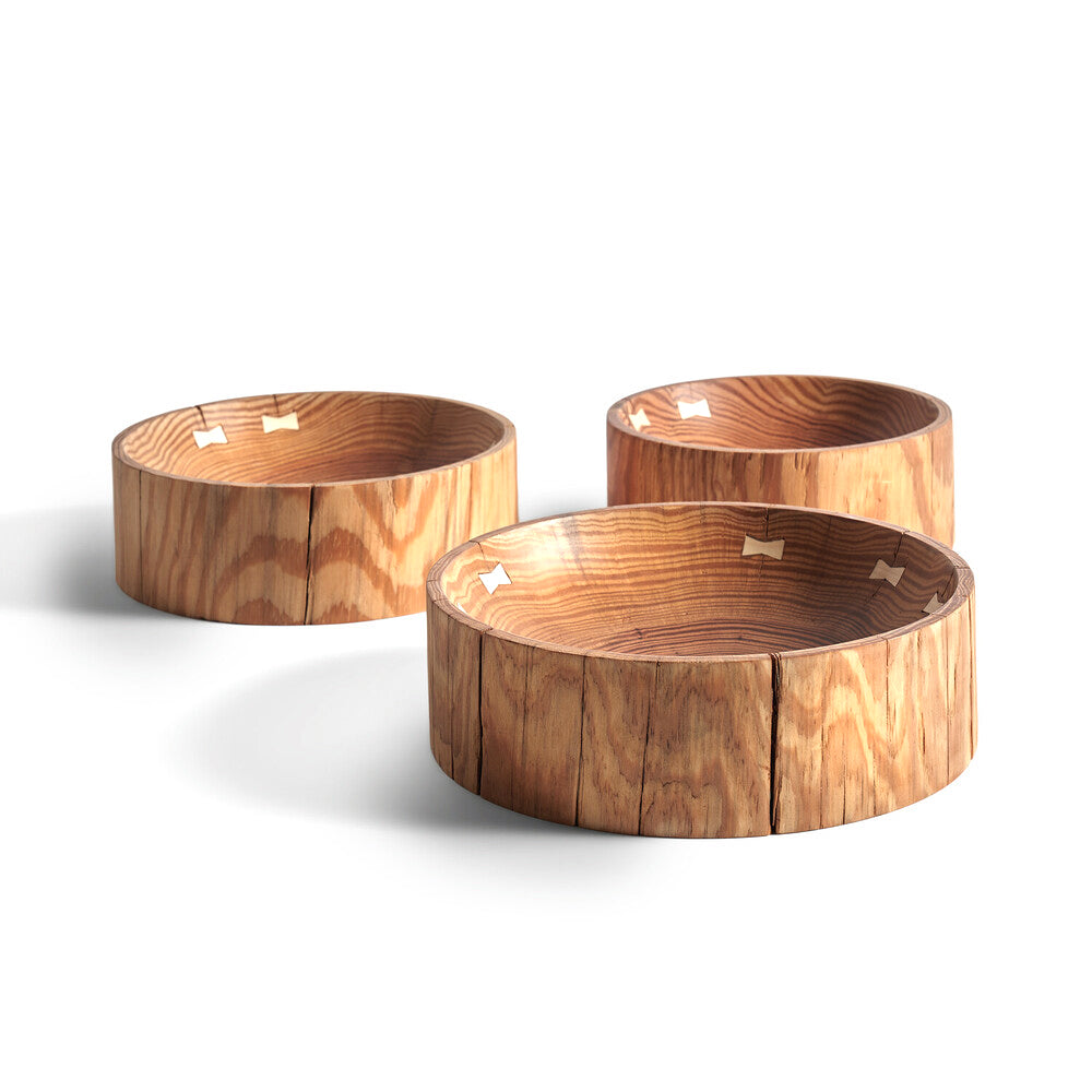 Natural Pine Bowls - Set of 3 - Hausful