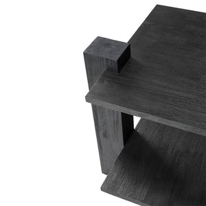 Teak Abstract Side Table - Hausful