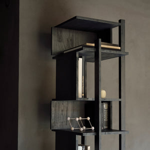 Teak Abstract Black Column - Hausful - Modern Furniture, Lighting, Rugs and Accessories