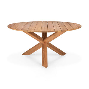 Teak Circle Outdoor Dining Table - Hausful - Modern Furniture, Lighting, Rugs and Accessories