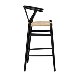 Wishbone Bar Stool - Black - Hausful - Modern Furniture, Lighting, Rugs and Accessories (4517630869539)