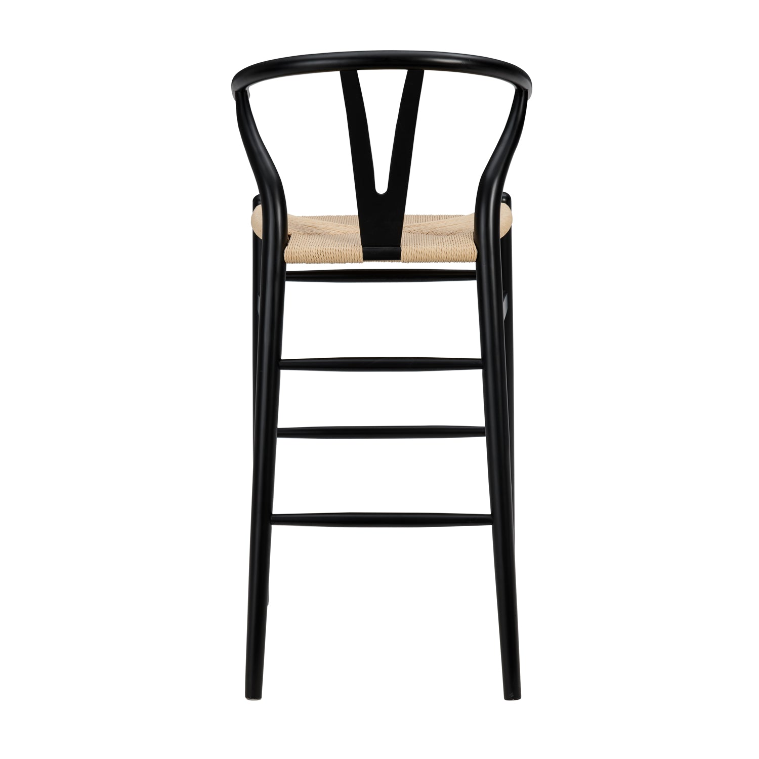 Black wishbone stool hot sale