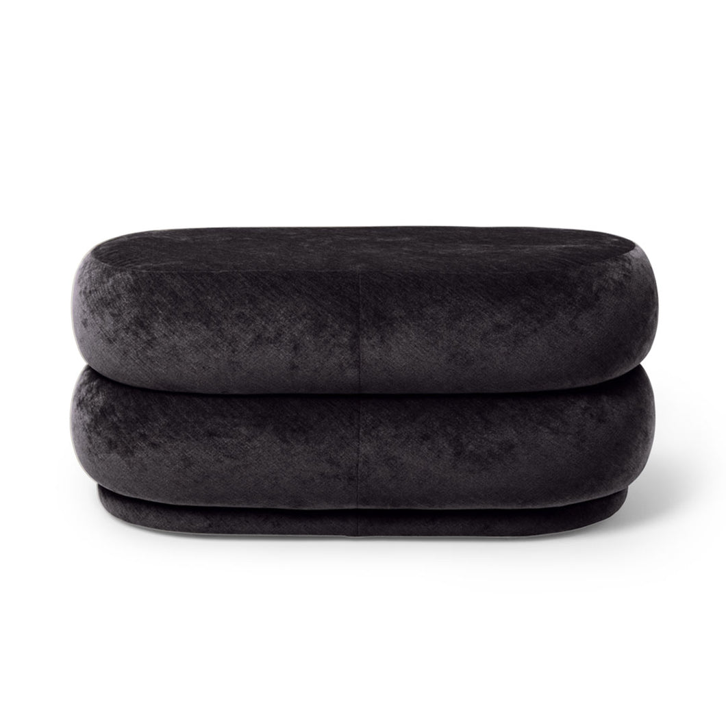 Pouf Round Faded Velvet - Large - Hausful - Modern Furniture, Lighting, Rugs and Accessories