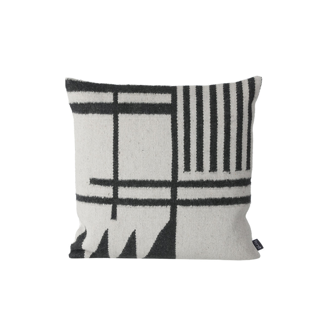 Black Lines Kelim Cushion - Hausful - Modern Furniture, Lighting, Rugs and Accessories (4563022708771)