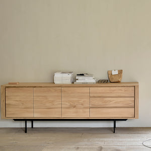 Oak Shadow Sideboard with Legs - 88" - Hausful - Modern Furniture, Lighting, Rugs and Accessories (4470237429795)