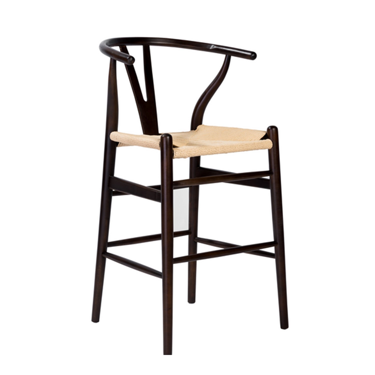 Wishbone counter stool online walnut