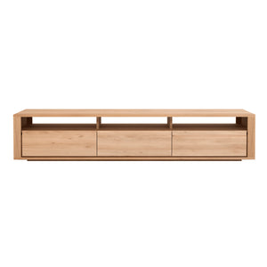 Oak Shadow TV Cupboard - 3 Drawers - Hausful - Modern Furniture, Lighting, Rugs and Accessories (4470238478371)