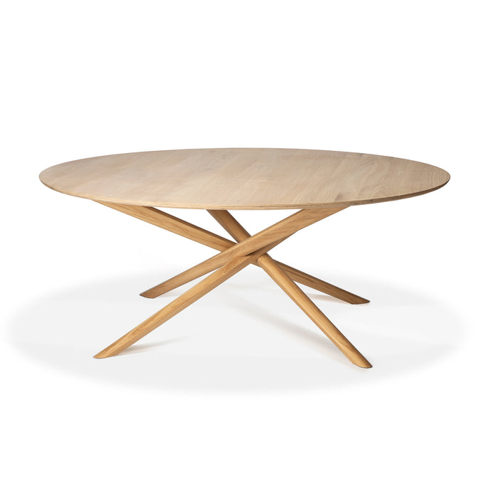 Oak Mikado Round Dining Table - Hausful - Modern Furniture, Lighting, Rugs and Accessories (4499035848739)